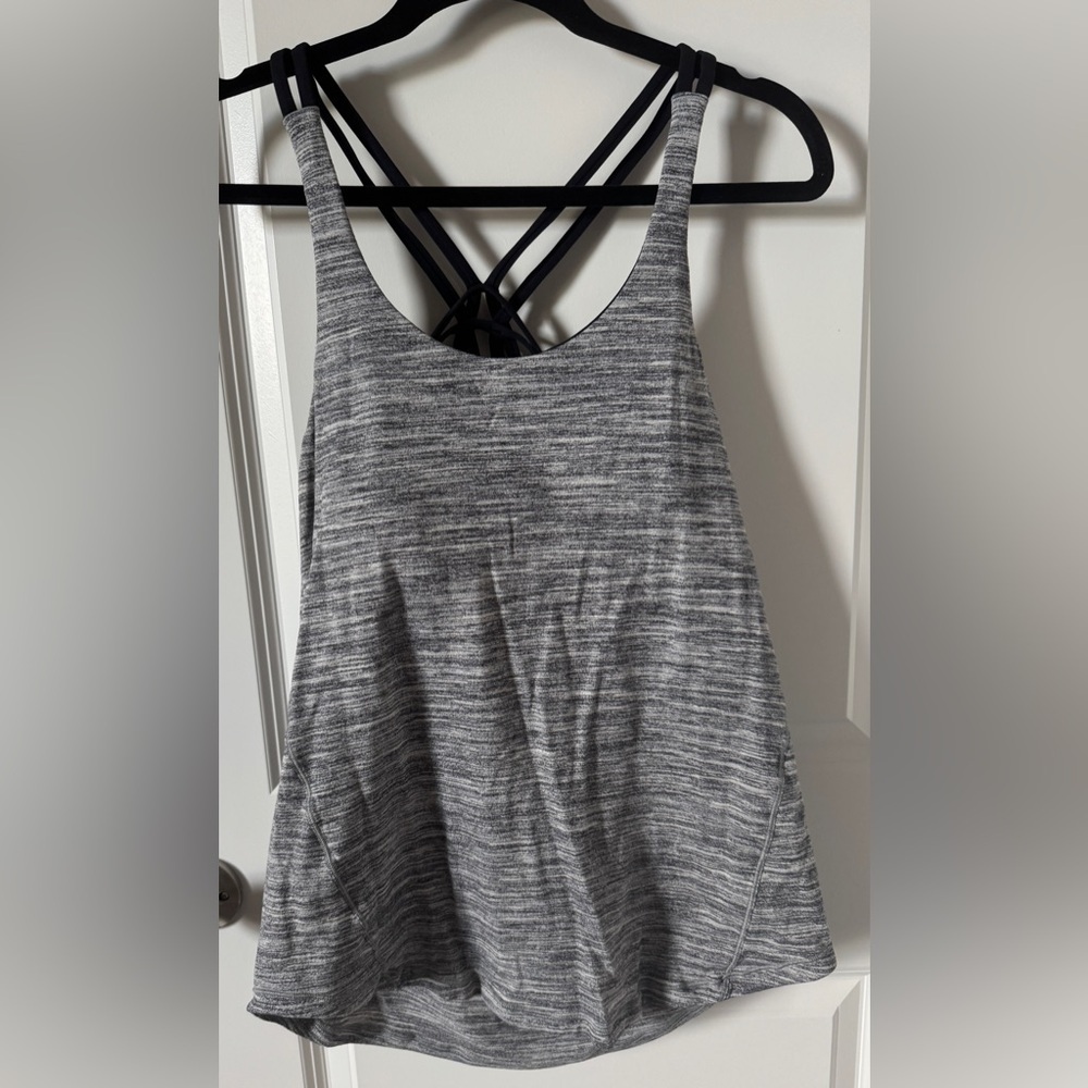 Lululemon Athletica Wild Tank W/Built in Sport Bra Gray Size 6